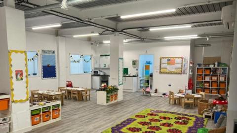 The lot was converted from a warehouse unit into a nursery school in Woolwich