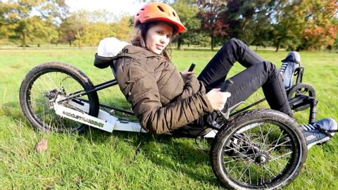 Megan on bike