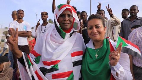 Protesters in Sudan