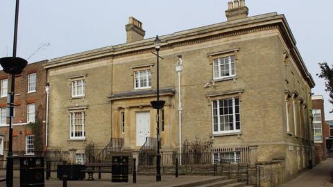 Restored facade, the Wisbech and Fenland Museum