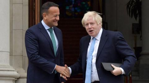 Leo Varadkar and Boris Johnson