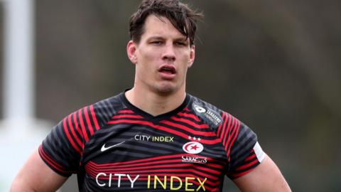 Mike Rhodes in action for Saracens