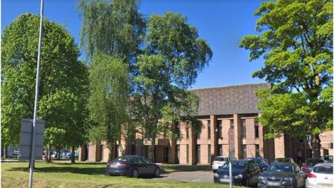 Wrexham court and trees