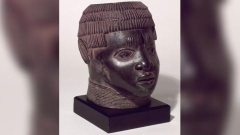 Benin bronze head, probably dating from early 15th Century