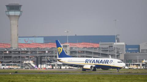 Ryanair plane at Luton Airport