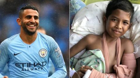 Riyad Mahrez and Rizky in hospital