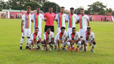 Eritrea's team for the ongoing Cecafa Under 20 Challenge Cup tournament, before five players absconded