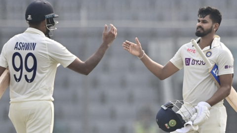 India celebrate beating Bangladesh