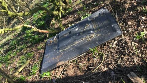 TV found by Leicestershire Litter Wombles