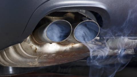 Fumes coming from an exhaust pipe