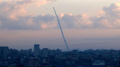 Rocket fired from Gaza City towards Israel