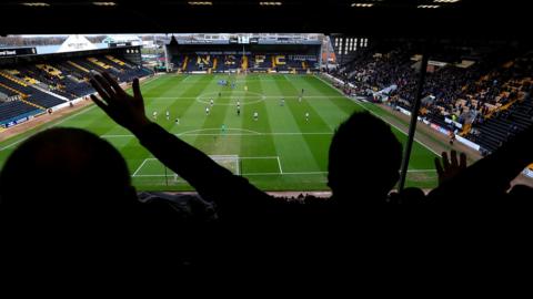 Fans at Notts County's Meadow Lane