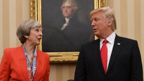 Theresa May and Donald Trump