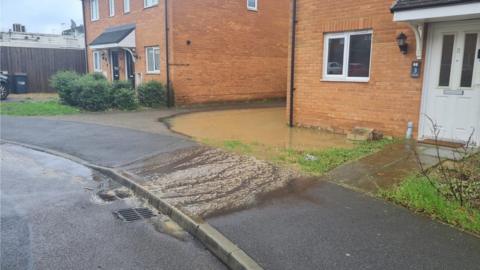 The sewage on Barn Owl Close