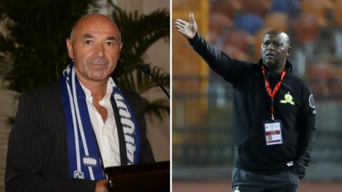 Zamalek coach Jaime Pacheco and Al Ahly boss Pitso Mosimane