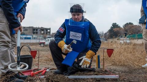 Ruth Davidson during visit to Kabul in Afghanistan