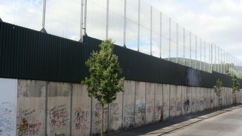 Peace wall in Northern Ireland