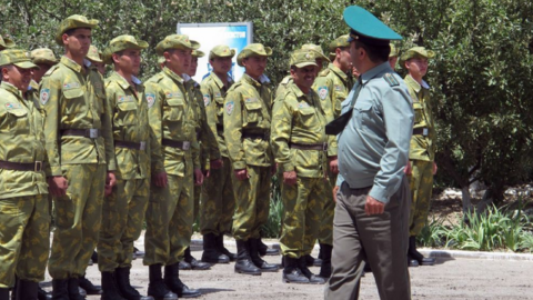 Tajik army recruits, 2018