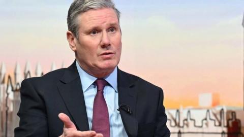 Labour leader Sir Keir Starmer appearing on the 鶹Լ1 current affairs programme, Sunday with Laura Kuenssberg.