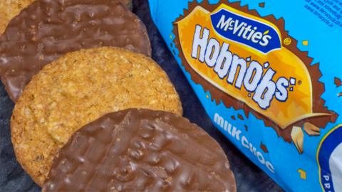 Hobnobs biscuits and packaging