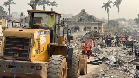 View of the damaged area in Ibadan, Nigeria - 17 January 2024