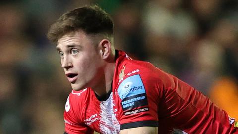 Stephen Varney in action for Gloucester at Leicester