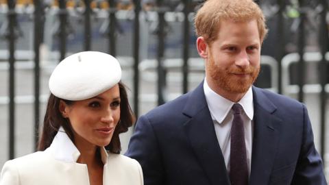 Prince Harry and Meghan Markle arrive at Westminster Abbey