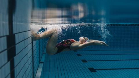 Woman underwater