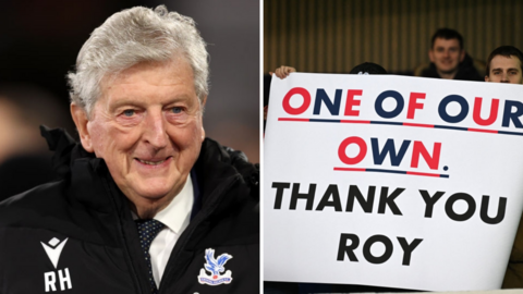 Roy Hodgson and Crystal Palace fans' tribute