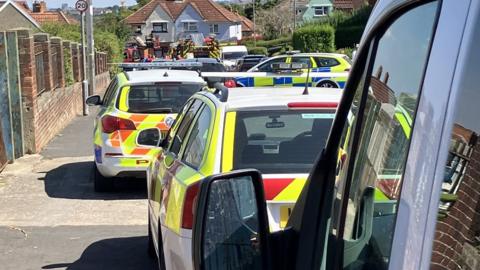 Police cars in Bristol