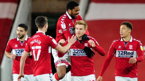 Middlesbrough players celebrate