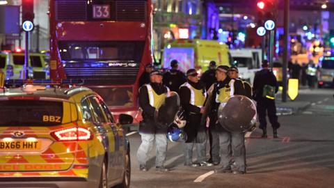 The scene from the London Bridge attack