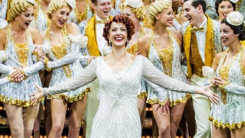 Steph Parry with the 42nd Street ensemble