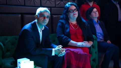 Sadiq Khan and Amy Lamé at a wellbeing event for night workers