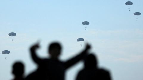 US military carries out its first aid drop over Gaza