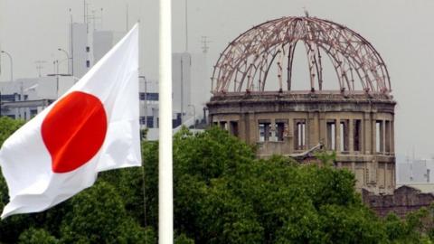 The atomic bomb dome at the Hiroshima Peace Memorial Park