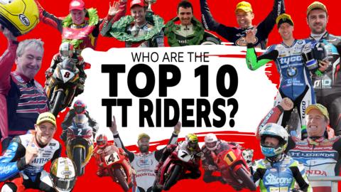 Who are the top 10 TT riders?