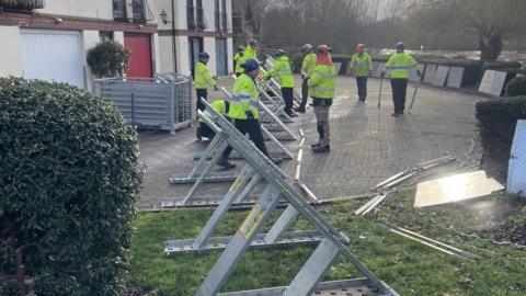 Barriers at Beales Corner