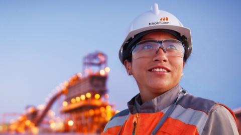 BHP Billiton female worker