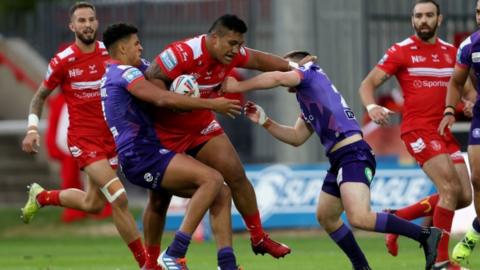 Albert Vete was one of Hull KR's five try scorers in their win over Wigan