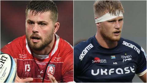 Gloucester lock Ed Slater and Sale back row Dan du Preez