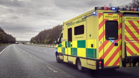The mother flagged down a passing ambulance when her calls were unanswered