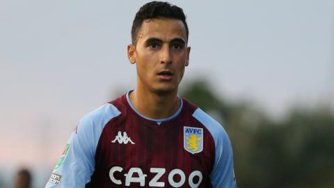 Anwar El Ghazi playing for Aston Villa in the Premier League