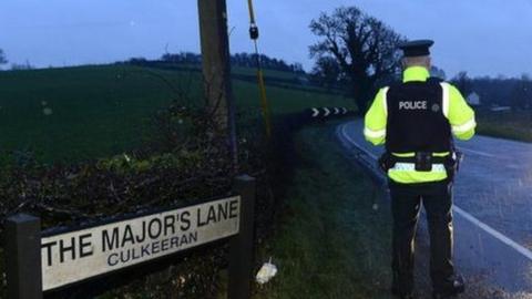 Scene of crash near Moy