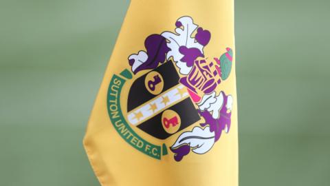 A corner flag at Sutton United's Gander Green Lane