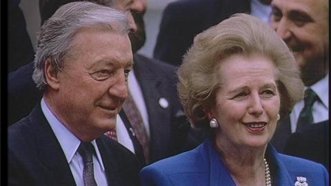 Charles Haughey and Margaret Thatcher