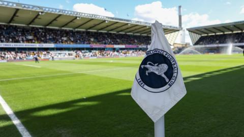 A corner flag at The Den