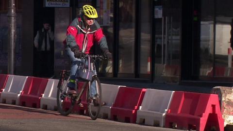 Cyclist in Bristol