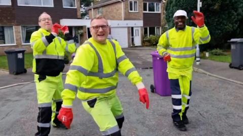 Dancing binmen