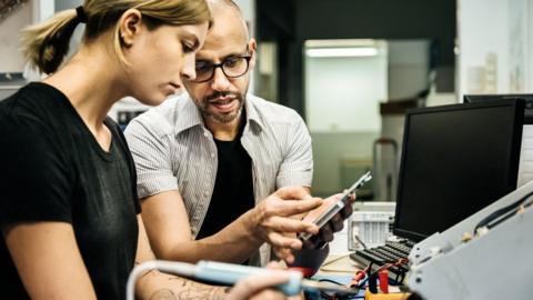 Stock image of apprentices